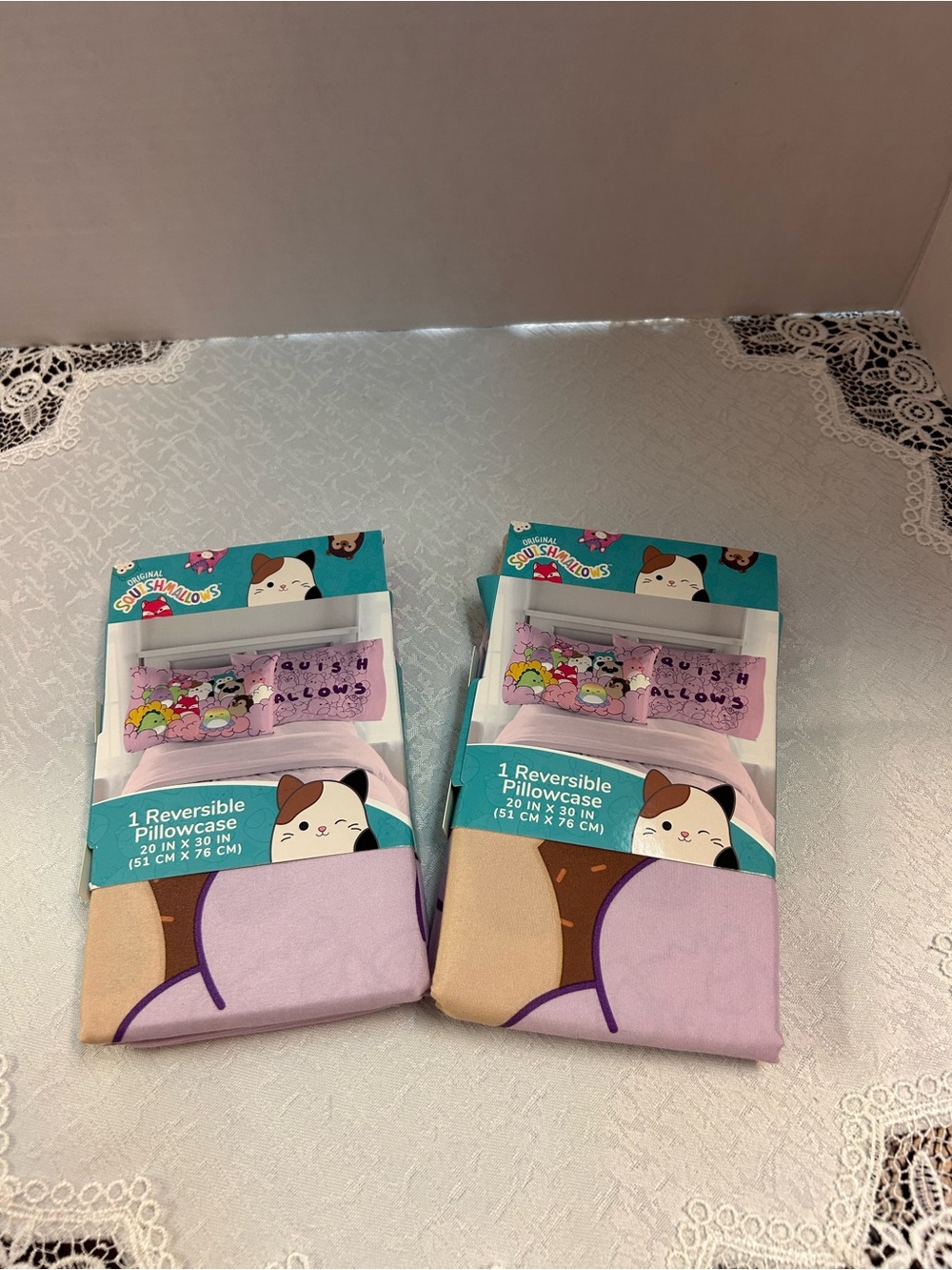 Squishmallow Reversible Standard Pillowcases Bundle Of 2